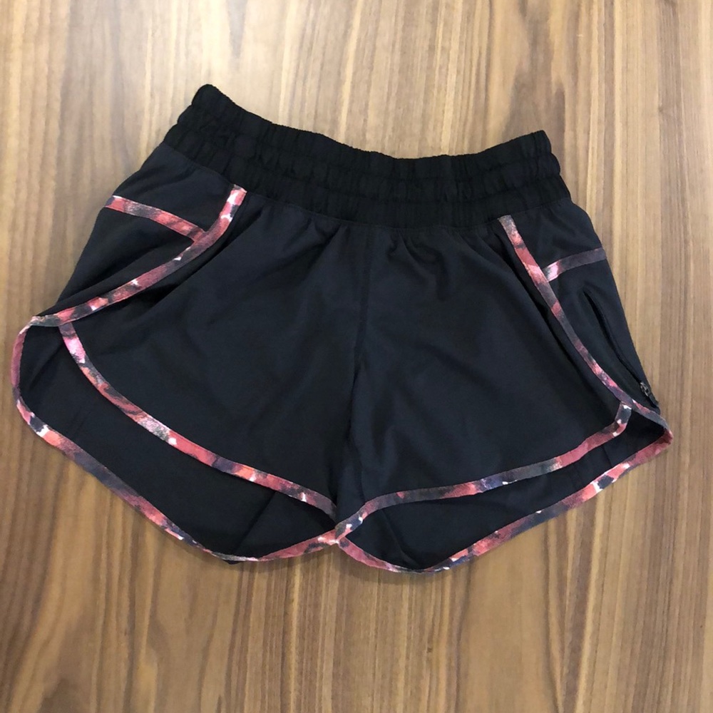 Lululemon Super Cute Black Shorts with Red Trim